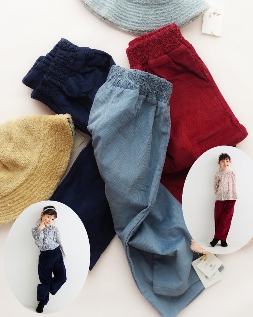 Milledeux★コーデュロイ刺繍パンツ(全3種)(4y~10y)の画像