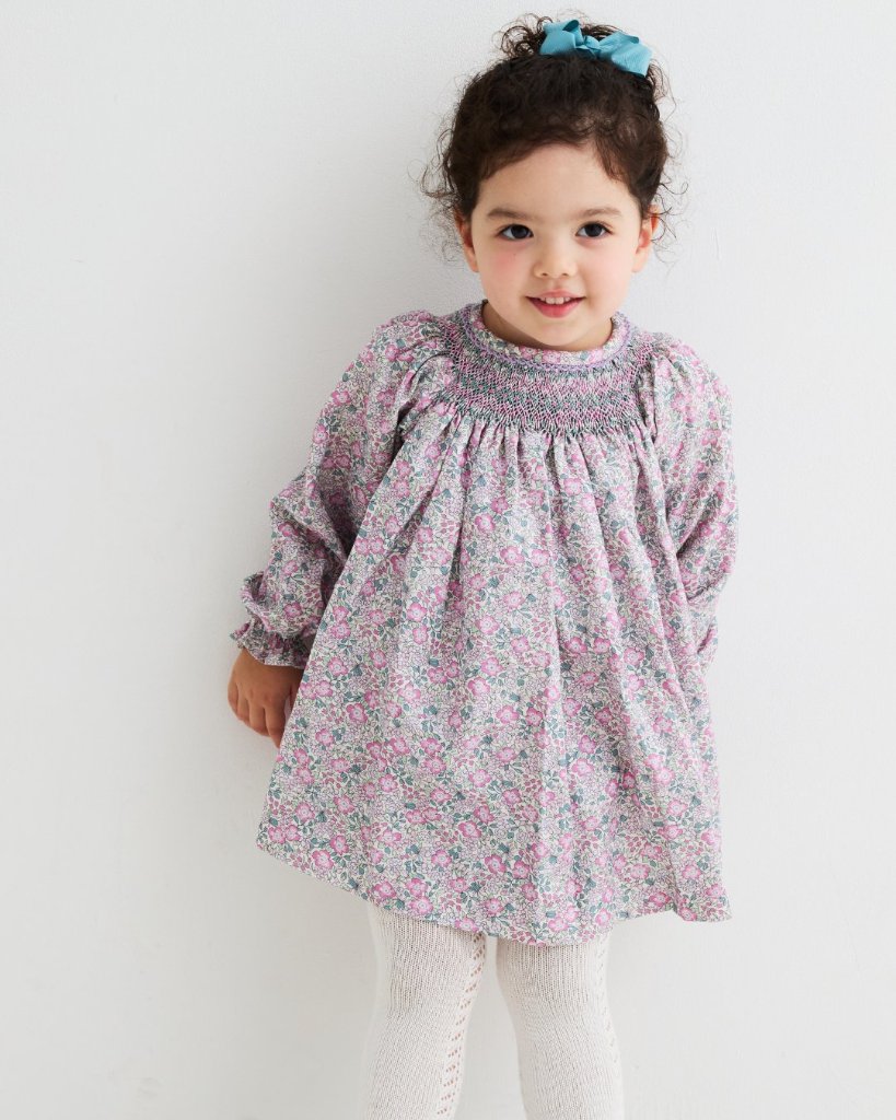 【Left/12m&2y】pi&pa★ライラックフラワービショップドレス(12m~2y)の画像