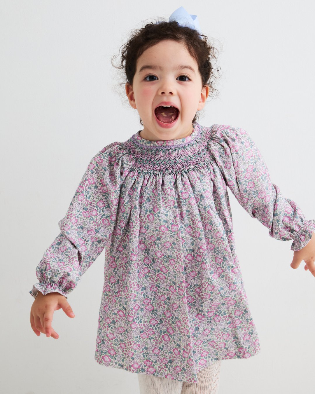 【Left/12m&2y】pi&pa★ライラックフラワービショップドレス(12m~2y)の画像