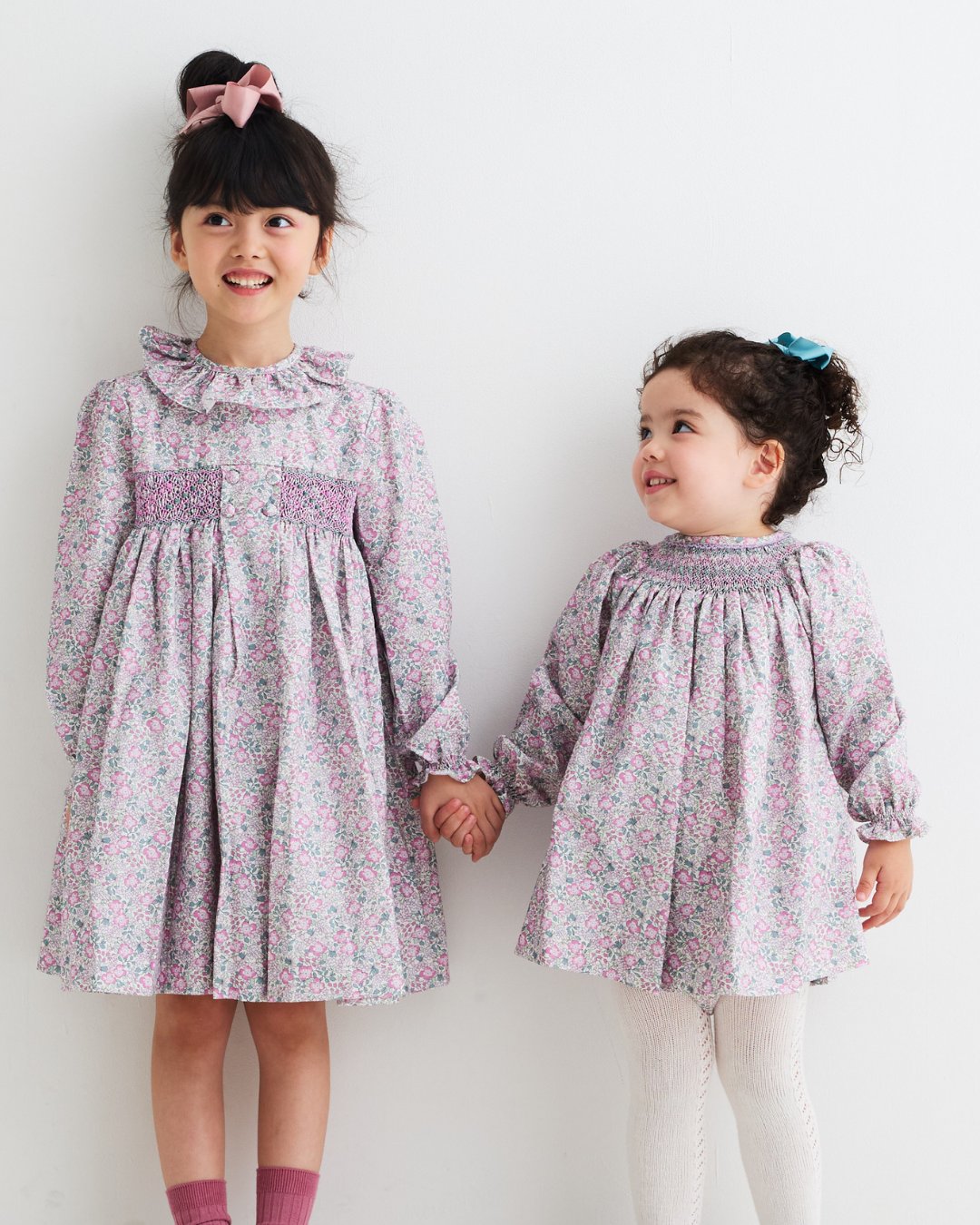 【Left/12m&2y】pi&pa★ライラックフラワービショップドレス(12m~2y)の画像