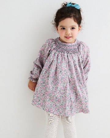 【Left/12m&2y】pi&pa★ライラックフラワービショップドレス(12m~2y)の画像