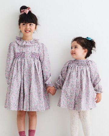 【Left/12m&2y】pi&pa★ライラックフラワービショップドレス(12m~2y)の画像