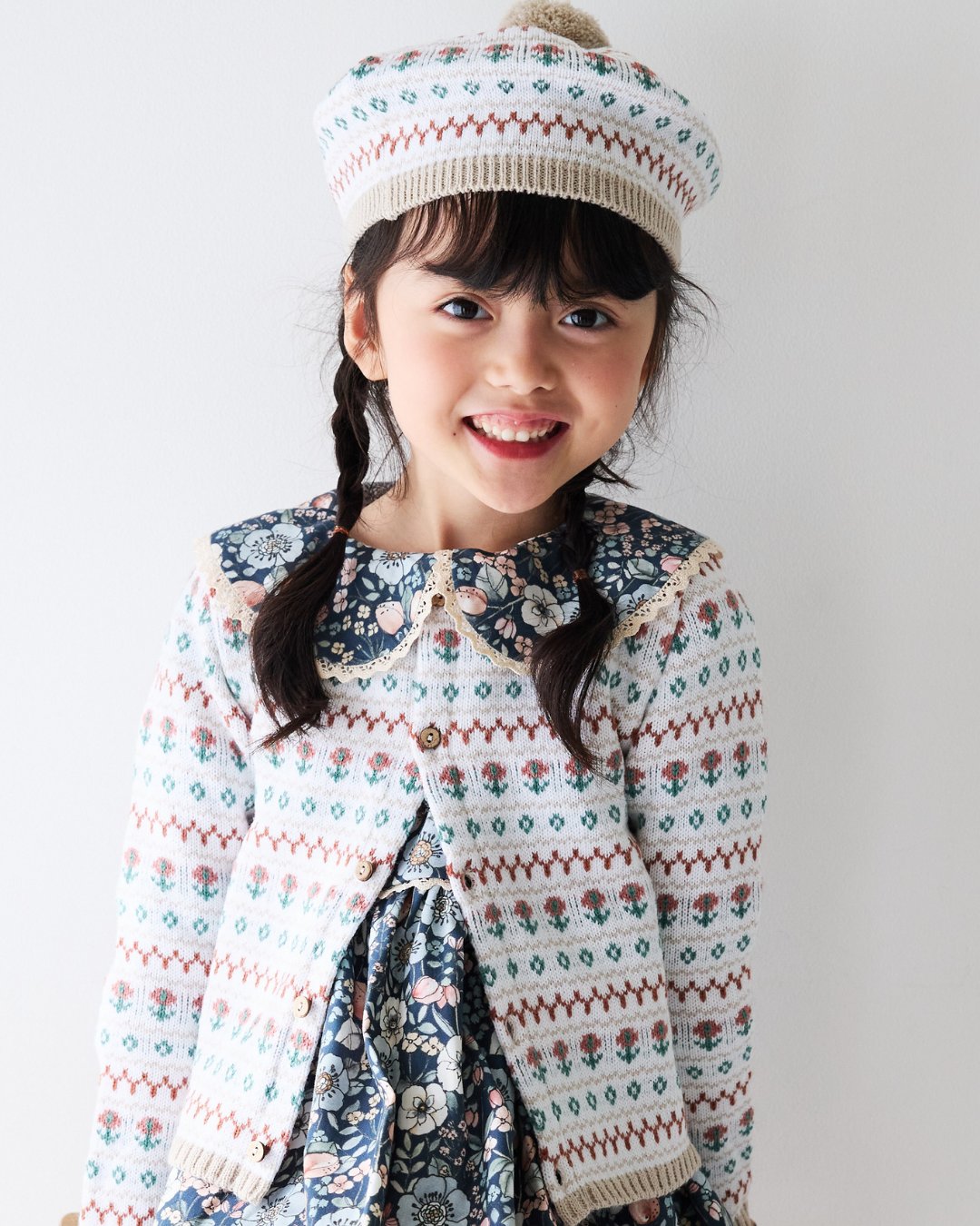 mebi★ノルディックフラワーカーディガン(18m~6A)の画像