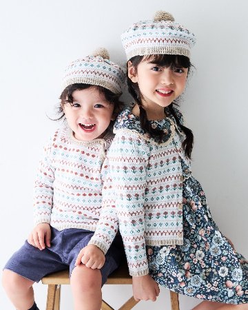 mebi★ノルディックフラワーカーディガン(18m~6A)の画像