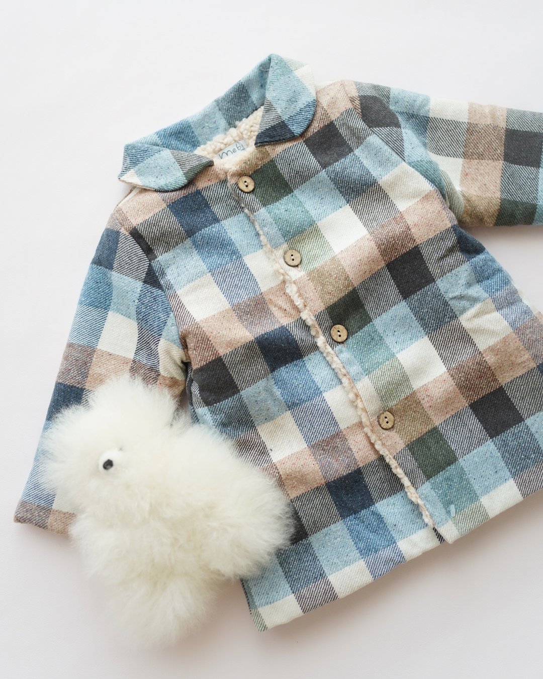 mebi★ブロックチェックジャケットコート(2A~6A)の画像