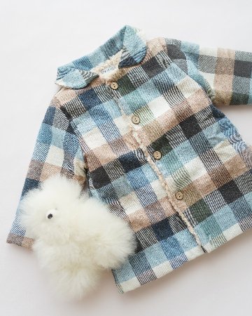 mebi★ブロックチェックジャケットコート(2A~6A)の画像