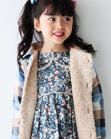 mebi★ブロックチェックジャケットコート(2A~6A)の画像