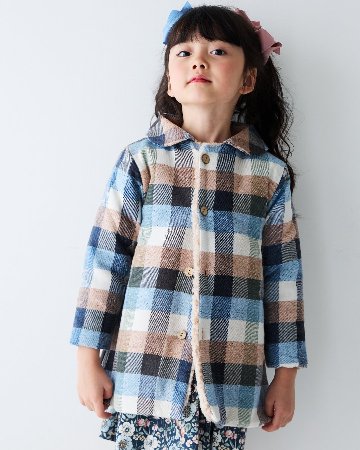 mebi★ブロックチェックジャケットコート(2A~6A)の画像
