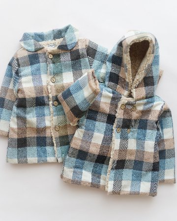 mebi★ブロックチェックジャケットコート(2A~6A)の画像