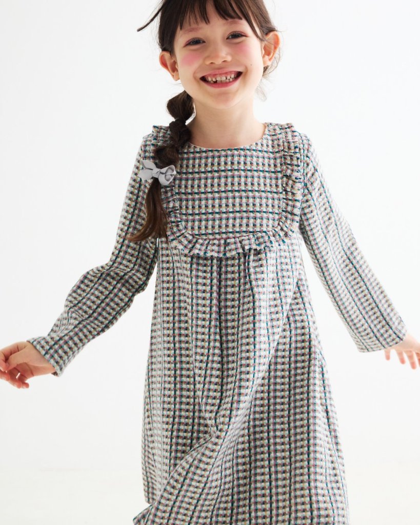 FinaEjerique★グリーンシャネルラッフルトリムドレス(4A~10A)の画像