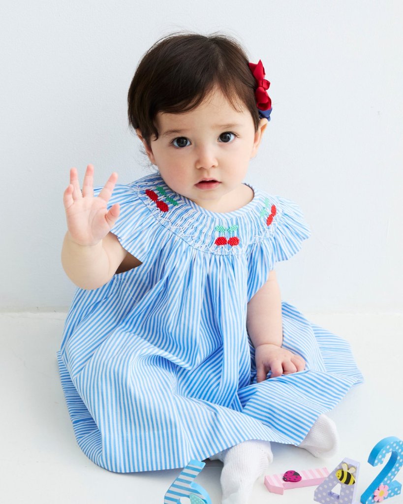 【Left/9-12m&12-18m】QuestionEverything★BabyワンピースPaisley(~2y)の画像