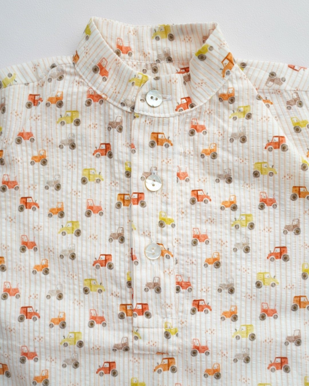 pi&pa★トラクターボーイズシャツ(12m~10A)の画像