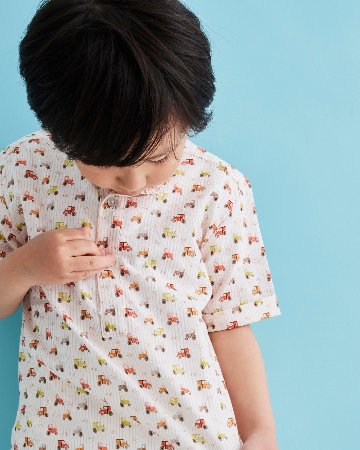 pi&pa★トラクターボーイズシャツ(12m~10A)の画像