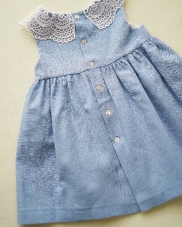 FinaEjerique★ギピュールレースブルードレス(12m~4A)の画像