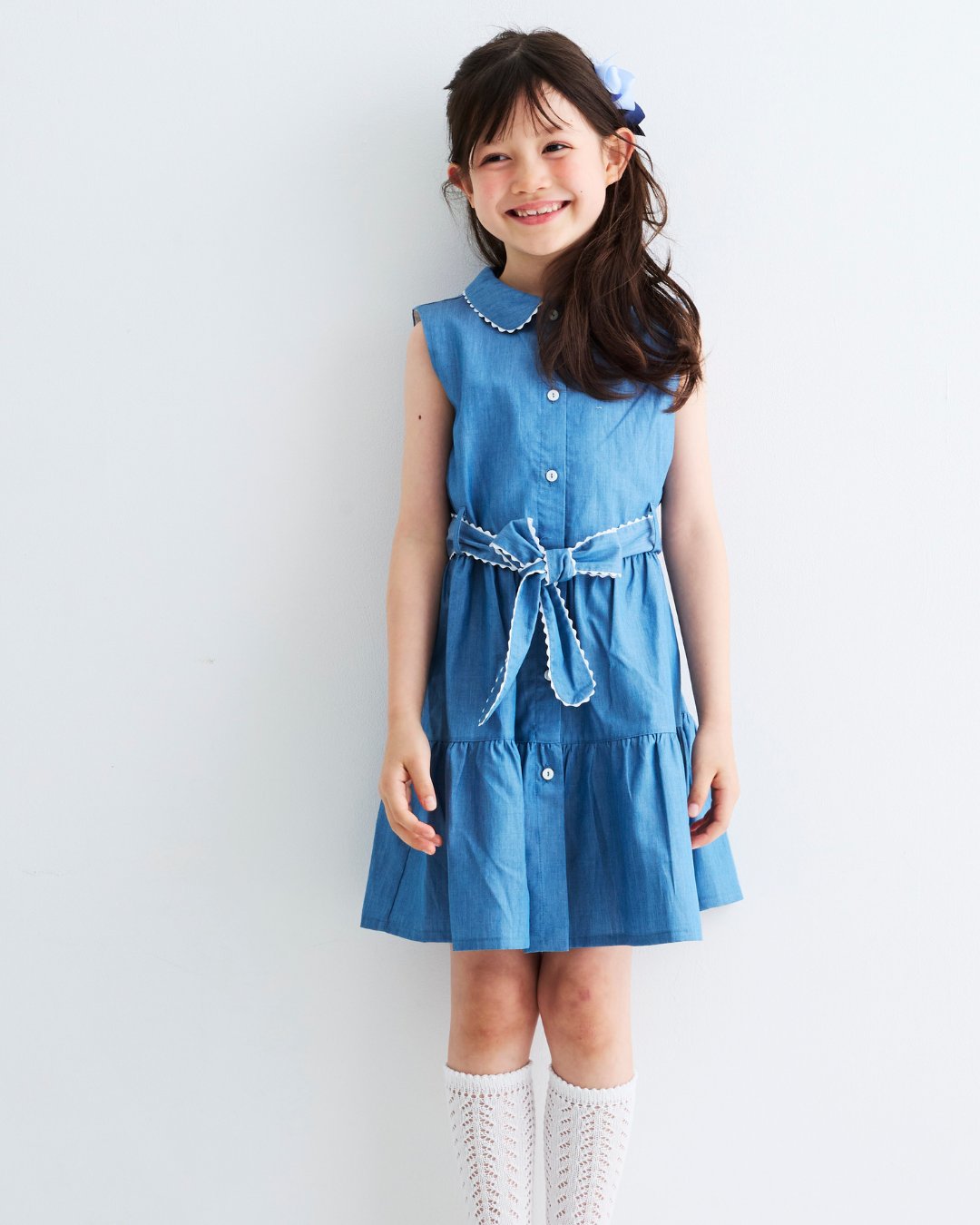 FinaEjerique★インディゴブルーシャツドレス(5A~10A)の画像