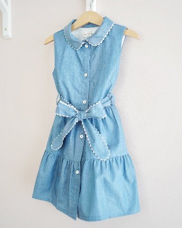 FinaEjerique★インディゴブルーシャツドレス(5A~10A)の画像