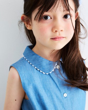 FinaEjerique★インディゴブルーシャツドレス(5A~10A)の画像
