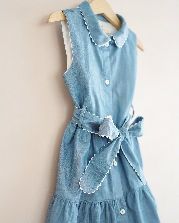 FinaEjerique★インディゴブルーシャツドレス(5A~10A)の画像