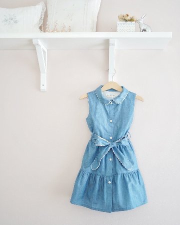 FinaEjerique★インディゴブルーシャツドレス(5A~10A)の画像