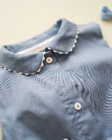 FinaEjerique★インディゴブルーシャツドレス(5A~10A)の画像