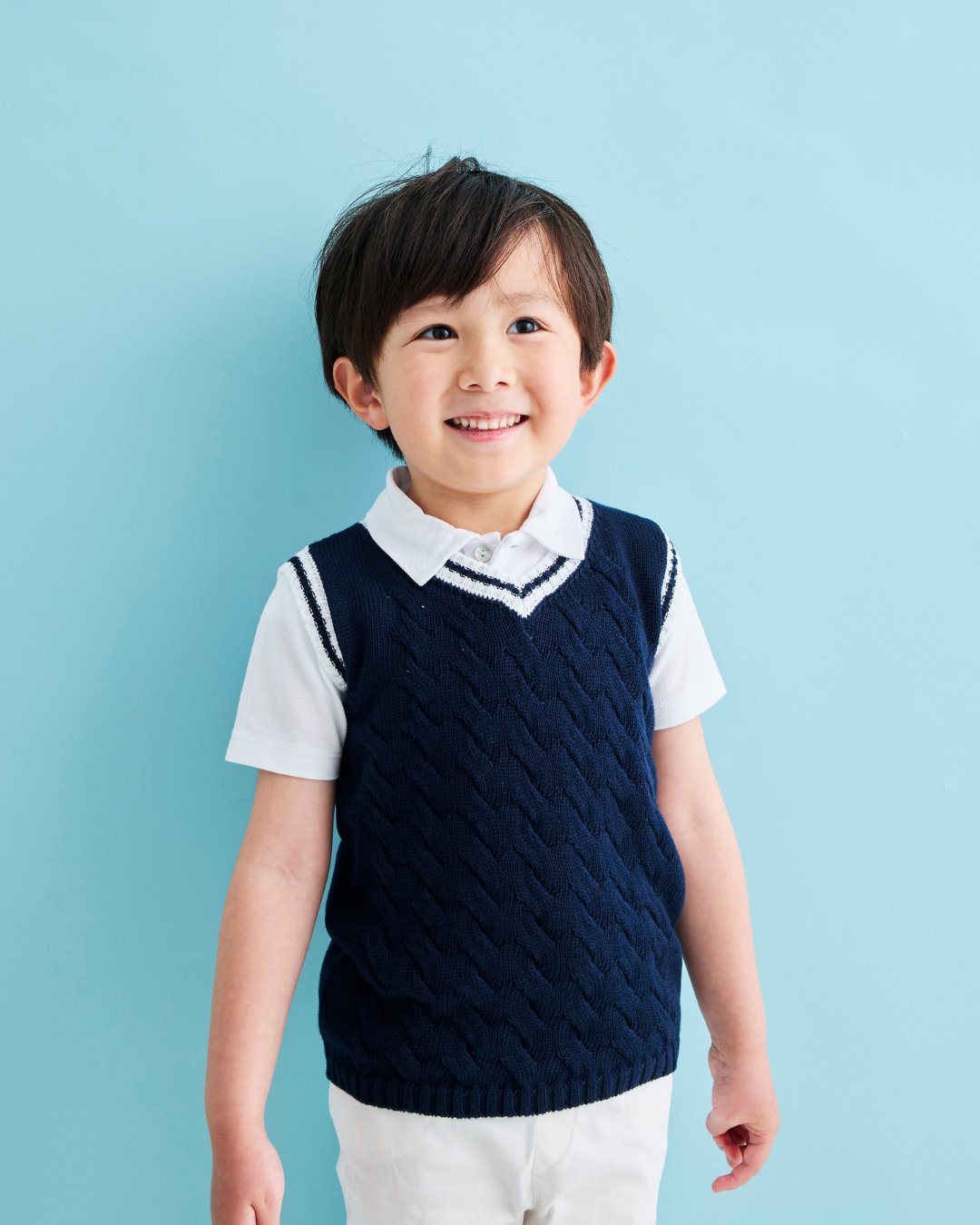 JOMilano★ポロケーブルベスト(2y~10A)の画像