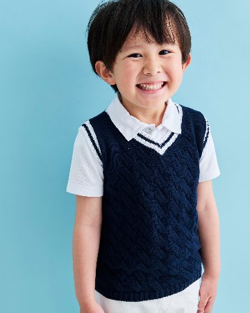 JOMilano★ポロケーブルベスト(2y~10A)の画像