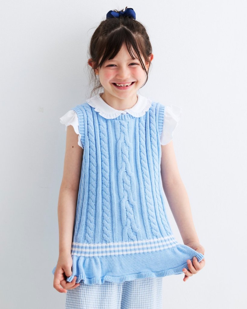 JOMilano★ポロケーブルペプラムベスト(2A~10A)の画像