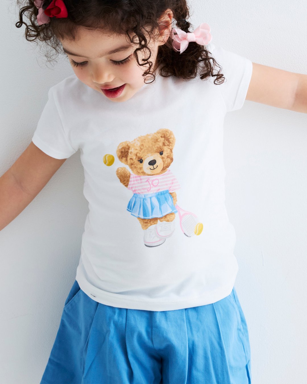 JOMilano★テニスベアガールTシャツ(2y~10y)の画像