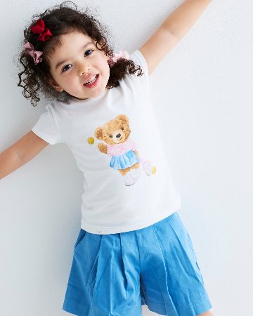 JOMilano★テニスベアガールTシャツ(2y~10y)の画像