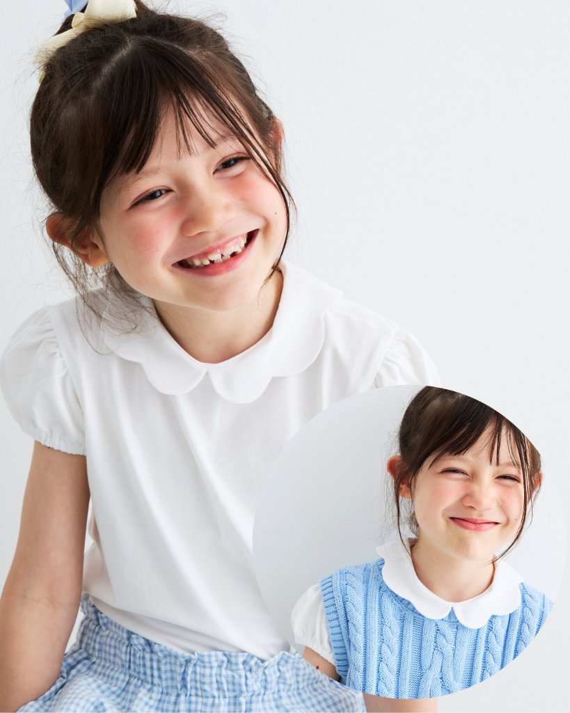 JOMilano★スカラップ半袖ジャージーカットソー(2y~10y)の画像