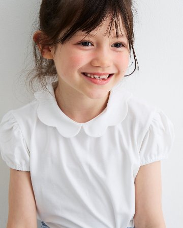 JOMilano★スカラップ半袖ジャージーカットソー(2y~10y)の画像