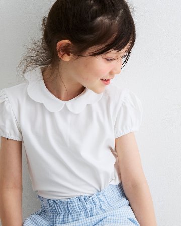 JOMilano★スカラップ半袖ジャージーカットソー(2y~10y)の画像