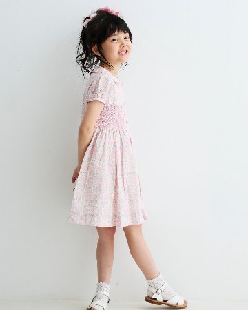 RachelRiley★DitsyPinkBloomスモッキングボタンドレス(2y~10y)の画像