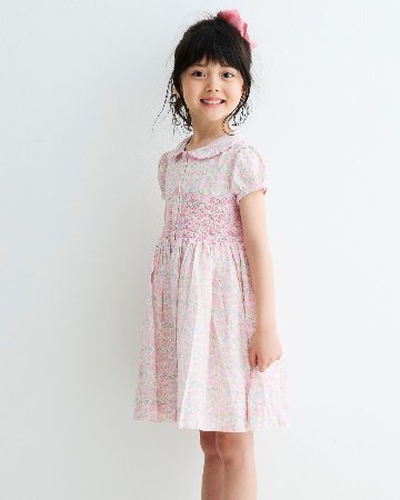 RachelRiley★DitsyPinkBloomスモッキングボタンドレス(2y~10y)の画像