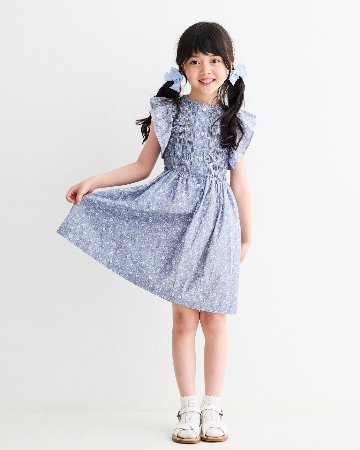 MICHELL×Pukatuka★シャーリングフロントボタンドレス(3A~8A)の画像