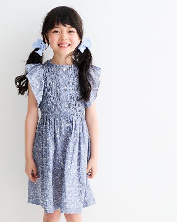MICHELL×Pukatuka★シャーリングフロントボタンドレス(3A~8A)の画像