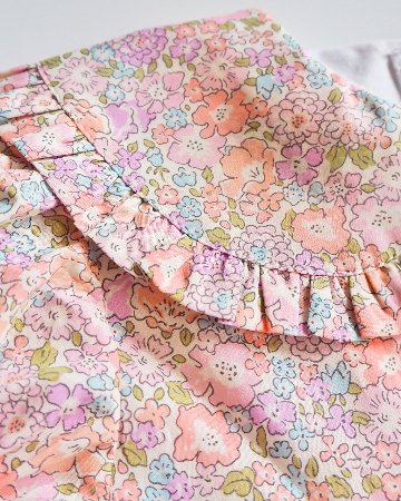 MICHELL×Pukatuka★リバティパフフロントボタンドレス(3A~10A)の画像