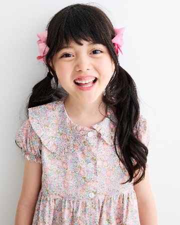 MICHELL×Pukatuka★リバティパフフロントボタンドレス(3A~10A)の画像
