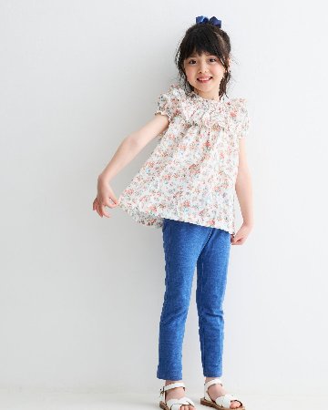 MICHELL×Pukatuka★フローラルシャーリングブラウス(2A~10A)の画像