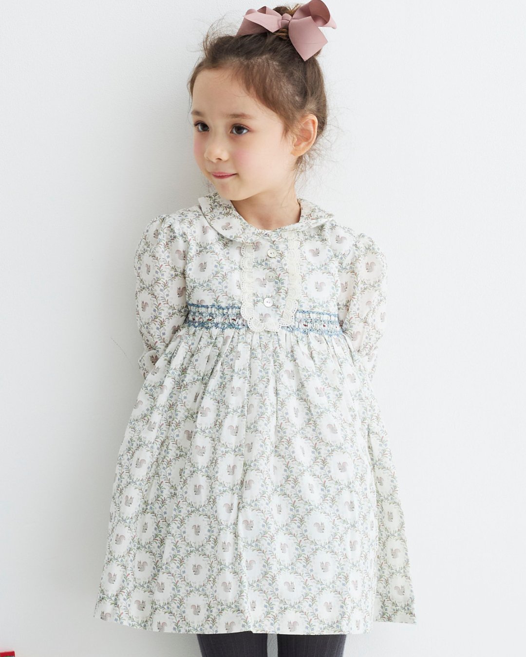 【LAST ONE/4A】pi&pa★Squirrelスモッキングドレス(2A~10A)の画像