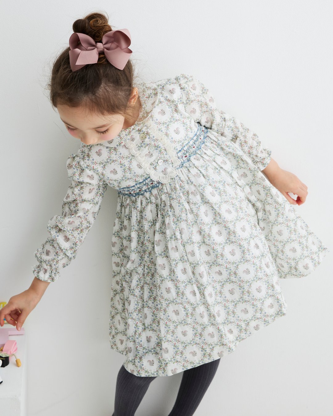 【LAST ONE/4A】pi&pa★Squirrelスモッキングドレス(2A~10A)の画像