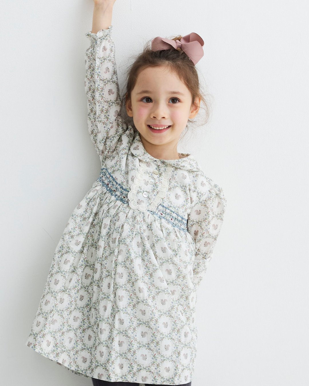 【LAST ONE/4A】pi&pa★Squirrelスモッキングドレス(2A~10A)の画像