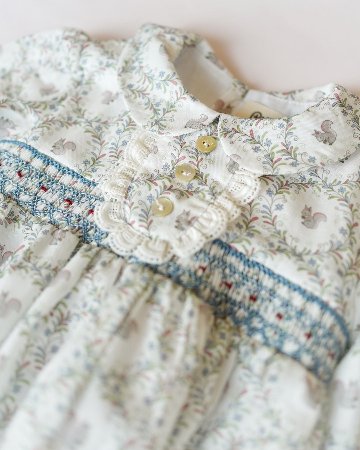 【LAST ONE/18m】pi&pa★Squirrelスモッキングロンパース(12m~18m)の画像