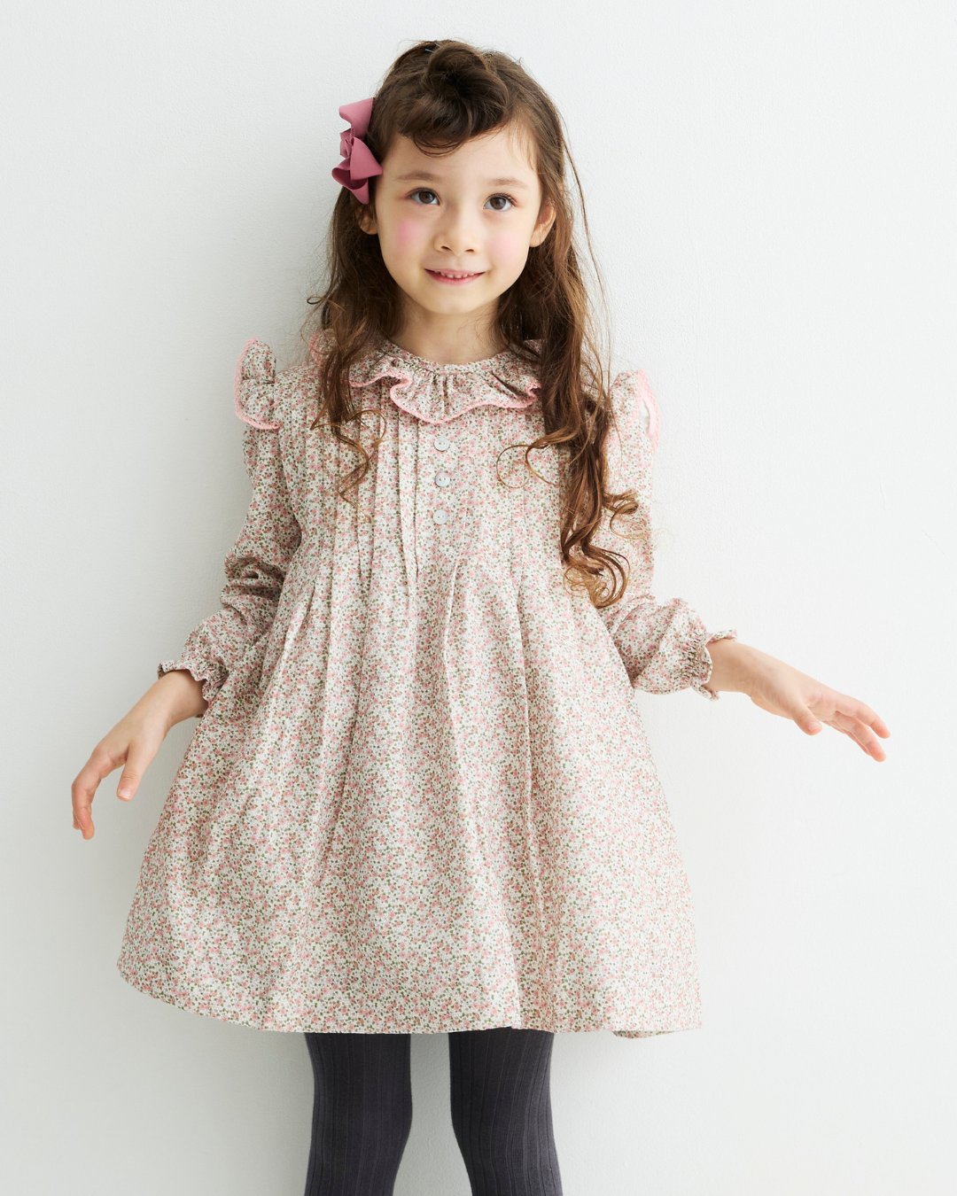 pi&pa★Jimenaピンクタックドレス(2A~10A)の画像