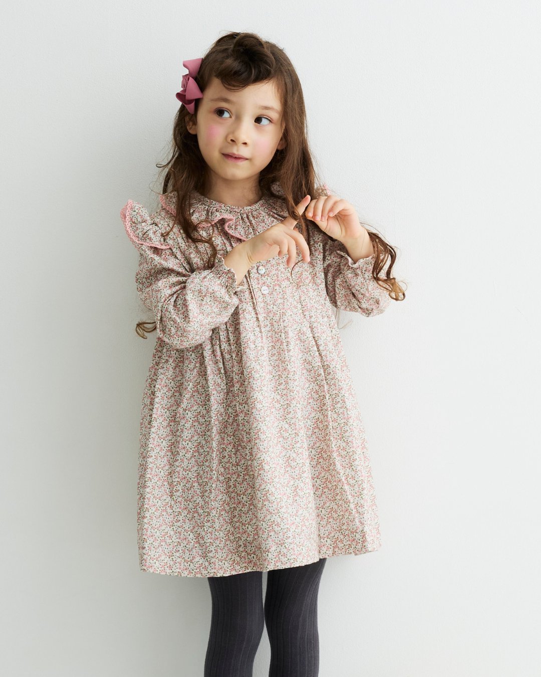 pi&pa★Jimenaピンクタックドレス(2A~10A)の画像