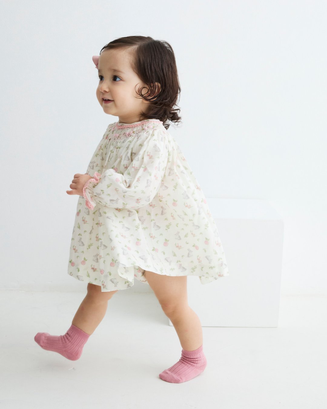 pi&pa★Bunniesハンドスモッキングビショップドレス(12m~3A)の画像