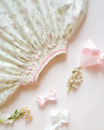 pi&pa★Bunniesハンドスモッキングビショップドレス(12m~3A)の画像