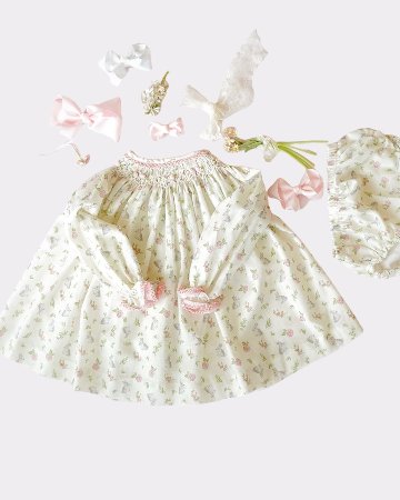pi&pa★Bunniesハンドスモッキングビショップドレス(12m~3A)の画像