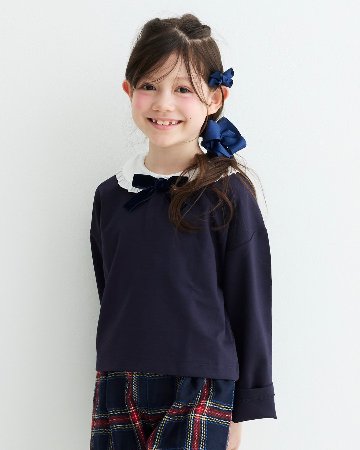 JOMilano★ガールズホワイトカラーリボントップス(3A~10A)の画像