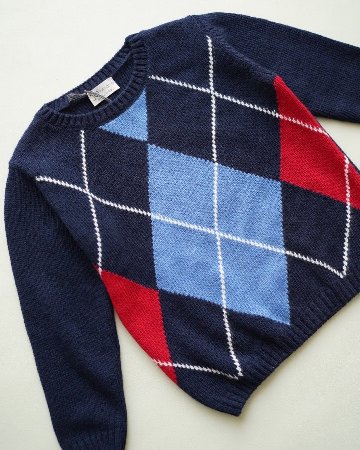 JOMilano★カシミヤ混アーガイルセーター(2A~10A)の画像